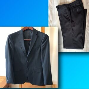 Black Kenneth Cole Reaction Techni-Cole Suit Jacket and Pants